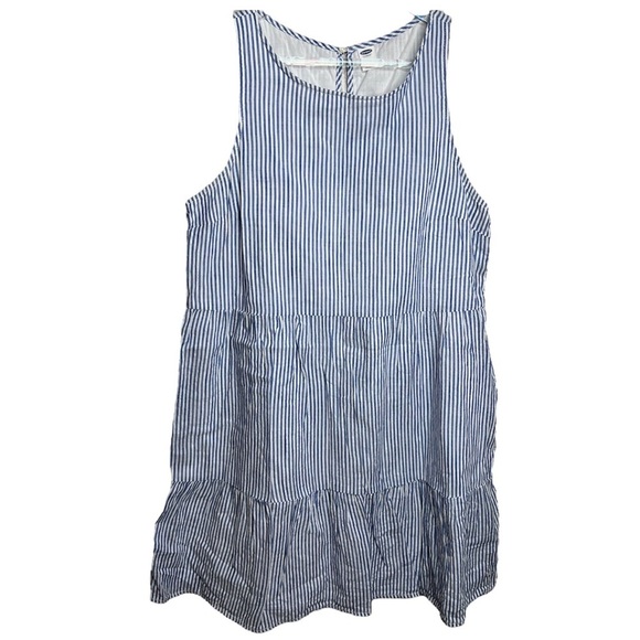 Old Navy Dresses & Skirts - BNWOT Old Navy Blue and White Striped Summer Peplum Dress